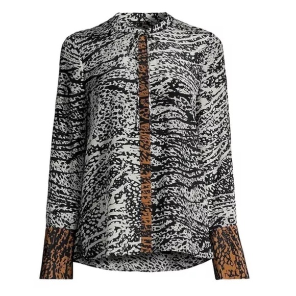 🔥 🆕 KOBI HALPERIN Women's Multicolor Maggie Printed Blouse Blouse Size XL - Picture 2 of 7